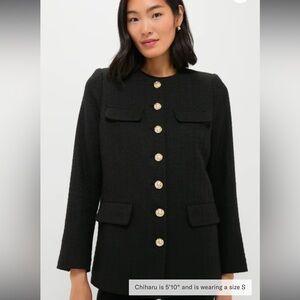 Pomander Place Black Textured Jennings Jacket size medium